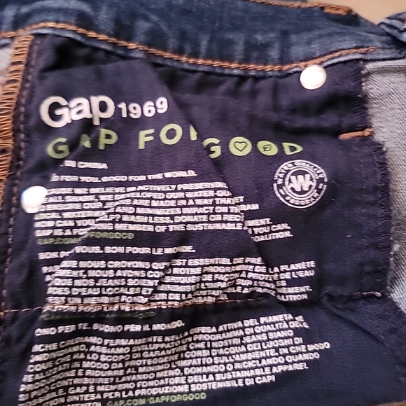 Gap 1969  True Skynny Distressed Blue Jeans Size 27 - Picture 5 of 6